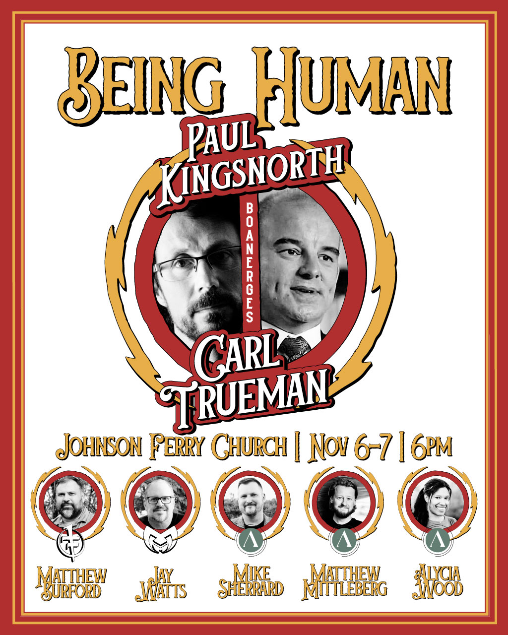 Paul Kingsnorth and Carl Trueman in Atlanta. Johnson Ferry Baptist Church.