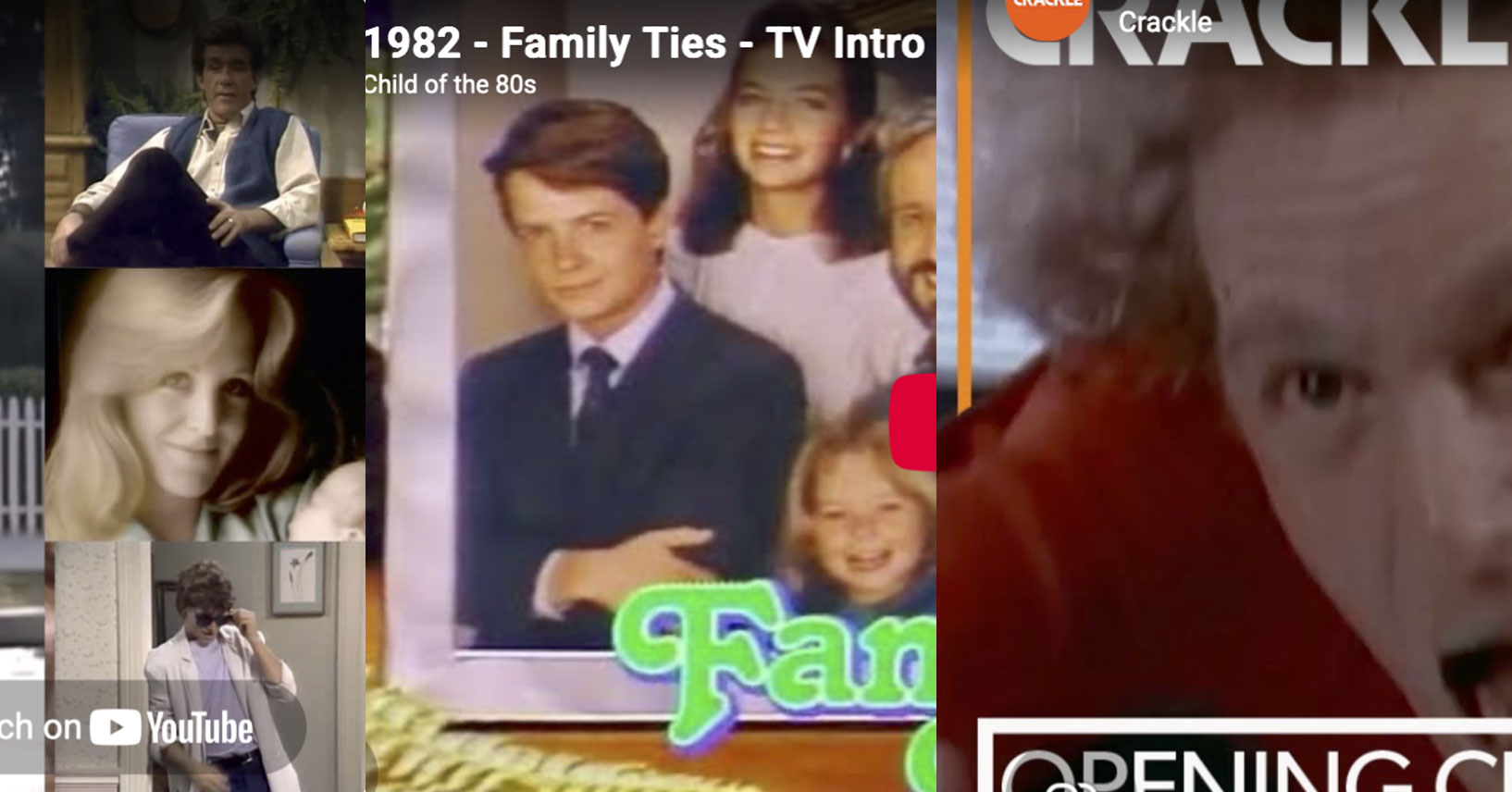 a collage of three tv shows from the 80's